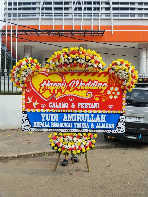 Bunga Papan Happy Wedding Medium